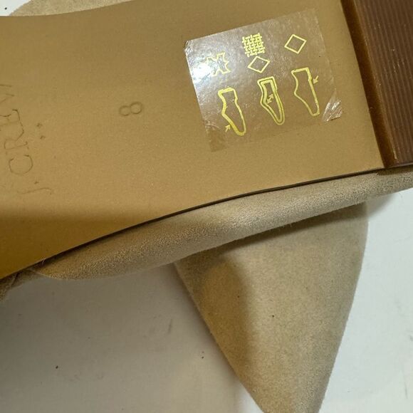 Jcrew suede pointed toe flats tan taupe size 8 - Picture 7 of 7